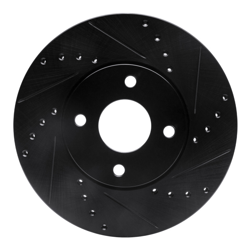 Ford Ecosport Brake Rotor (1) - Front Right - R1 Concepts - Drilled & Slotted - Black - `05-`12